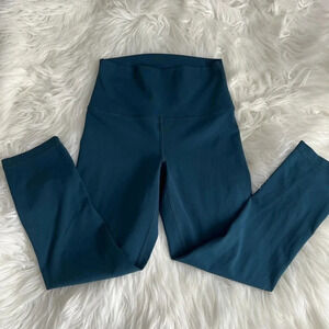 Teal Blue Cropped Leggings